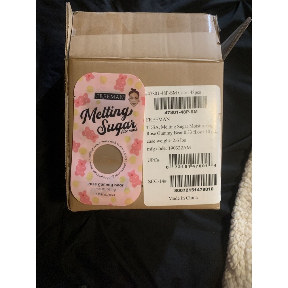 MELTING SUGAR moisturizing rose FACE MASK (case) 48 packs
